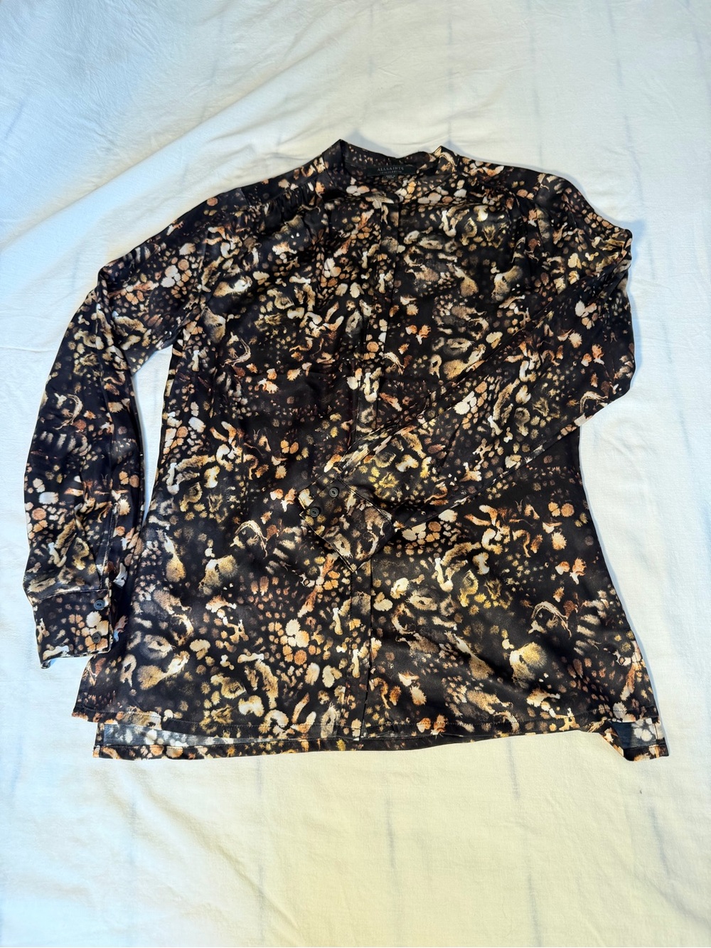 AllSaints Toni silk blend top